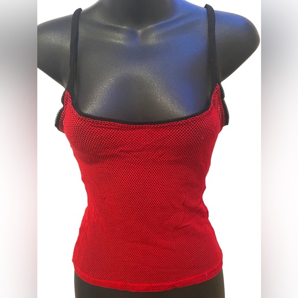 Red Mesh Top - Picture 3 of 5